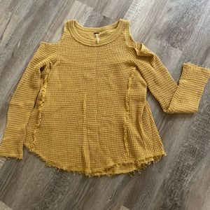Free People Sunrise Yellow Sweater XS